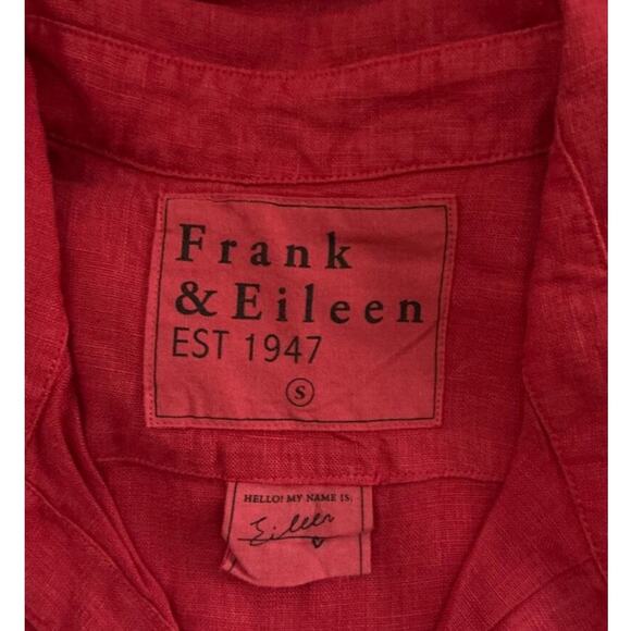 Frank & Eileen Tuscany Getaway Set Washed Italian Linen Summer Red Size Small - Picture 11 of 16